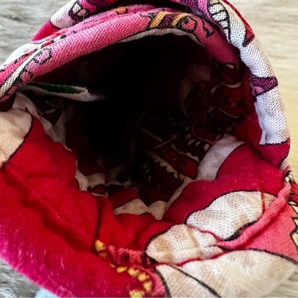 VERA BRADLEY Rosy Posey 2012 Double Eye Case Red Floral Quilted Travel Y2K - Picture 7 of 9
